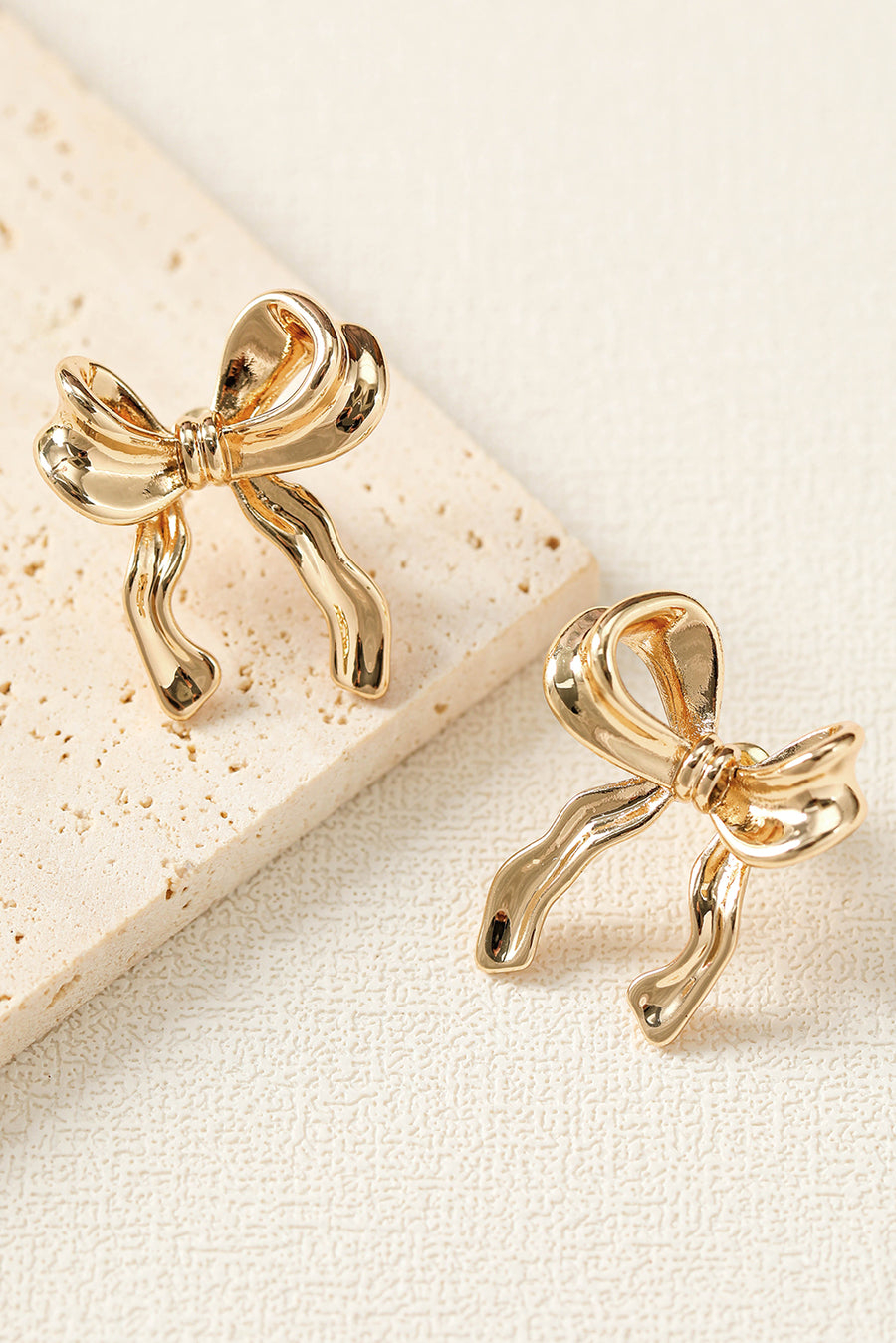 Gold Bow Earrings