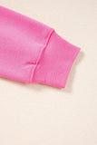 Fuchsia Classic Crew Neck Pullover Sweatshirt