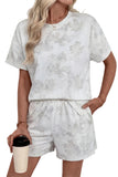 *Pre-Order* White Woodland Camouflage T-Shirt and Shorts Set