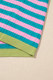 Striped Contrast Trim Sleeveless Sweater Vest- 3 Colors