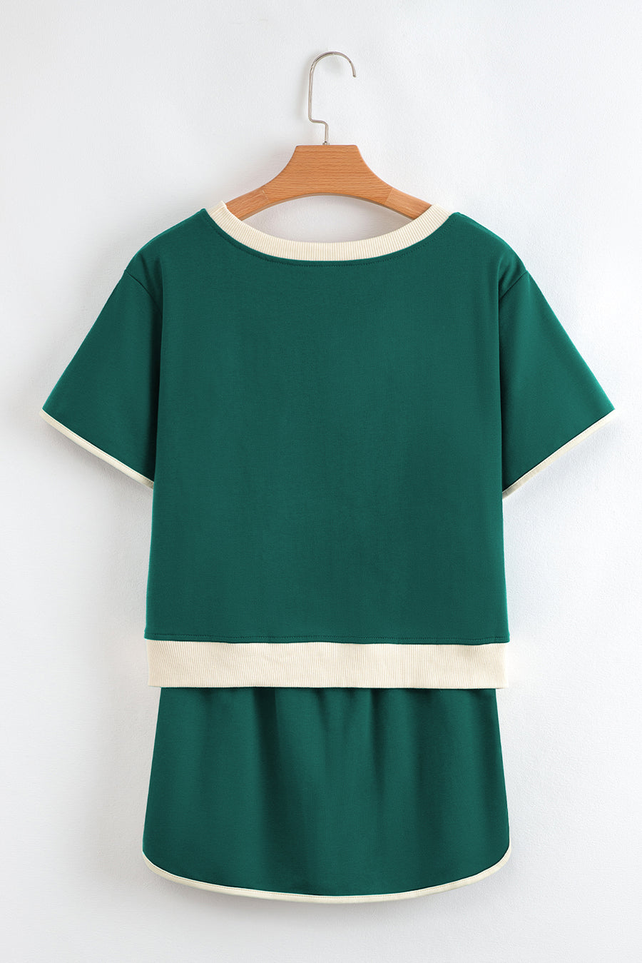 *Pre-Order* Color Block Drop Shoulder T-Shirt and Skort Set- 5 Colors