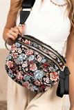 Graphic Print Multi Pocket Crossbody Bag- 4 Styles