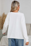 White & Pastel Bows Loose Fit Drop Sleeve Sweatshirt