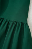 Solid Long Sleeve Button V-Neck Tiered Maxi Dress- 2 Colors