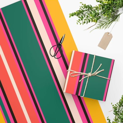 Retro Lined Wrapping Paper