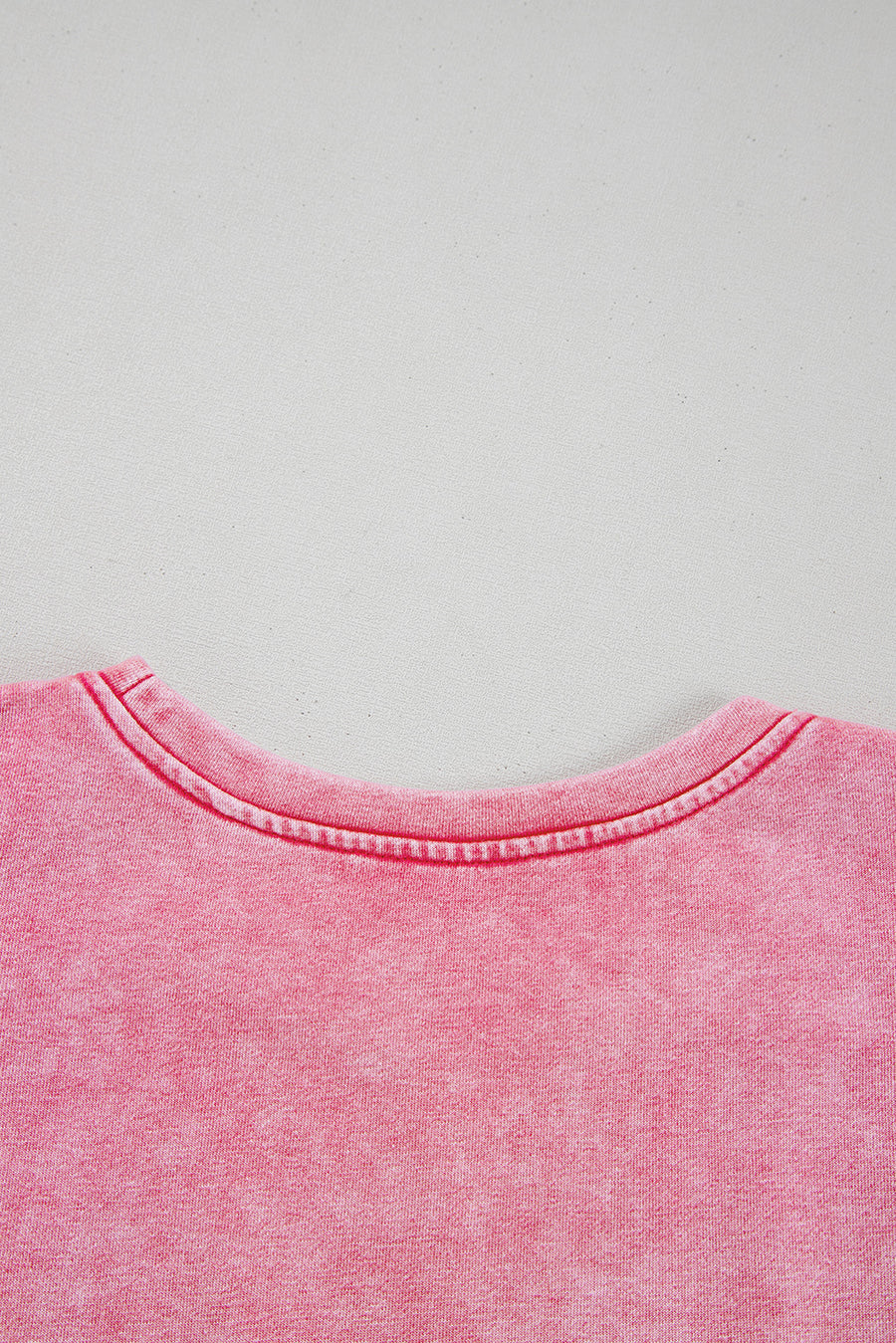 Sachet Pink Mineral Wash Raw Edge Ruffle Mini Dress