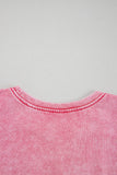 Sachet Pink Mineral Wash Raw Edge Ruffle Mini Dress