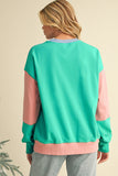 Color Block Drop Shoulder Sweatshirt- 4 Colors