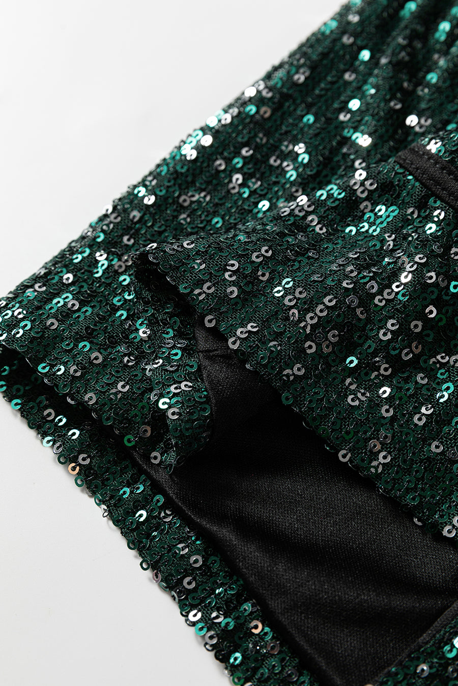 Evergreen Glitter Sequin Open Front Long Sleeve Cardigan