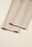 Contrast Drawstring Hoodie and High Waist Pants Corduroy Set- 5 Colors