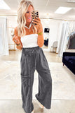 Mineral Wash High Waist Cargo Sweatpants- 3 Colors