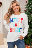 White Chenille Letter Patch Quilted Sweatshirt- 2 Styles