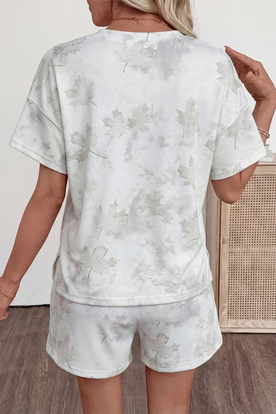 *Pre-Order* White Woodland Camouflage T-Shirt and Shorts Set