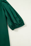 Frilled V-Neck Bow Detail 3/4 Sleeve Blouse- 2 Colors
