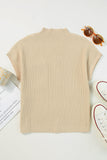 Green Pocket Ribbed Knit Short Sleeve Sweater- 9 Colors