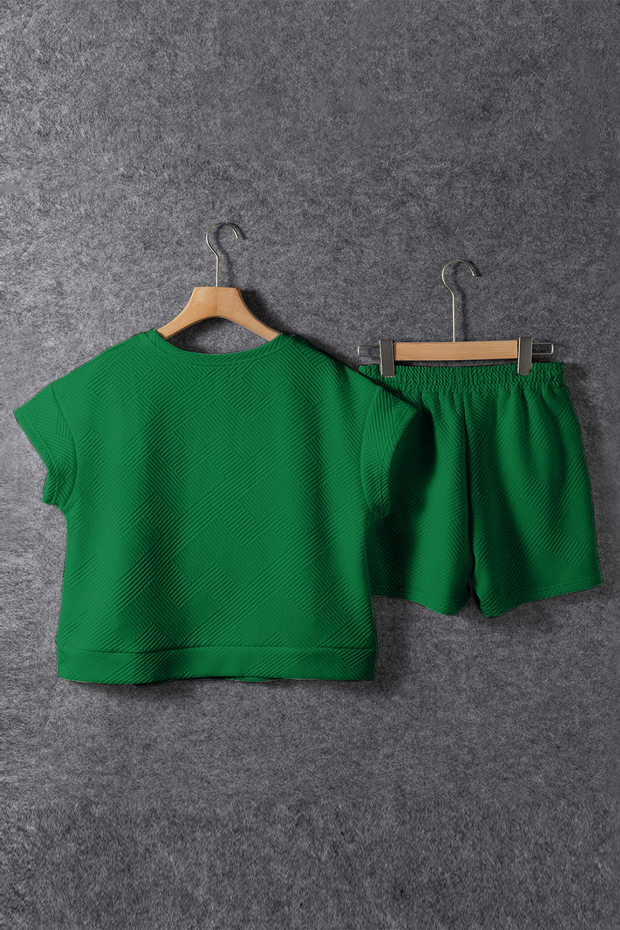 Textured Short Sleeve Top and Shorts Set- 7 Colors