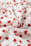 All Over Heart Print Mesh Short Sleeve Top- 2 Colors