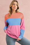 Color Block Drop Shoulder Sweatshirt- 4 Colors