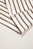 Striped Ribbed Crew Neck Muscle Tee- 2 Colors