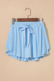 Ribbon Drawstring High-Waist Lined Tennis Skort- 6 Colors