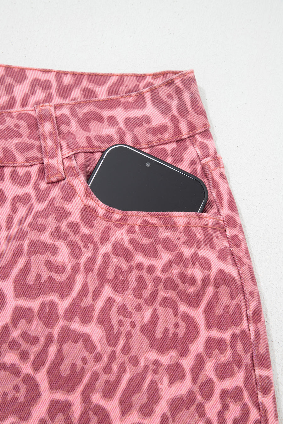 Print Frayed Edge Wide Leg High-Waist Jeans- 7 Styles