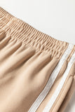 Varsity Striped Cropped Sweatshirt and Wide Leg Pants Matching Set- 5 Colors