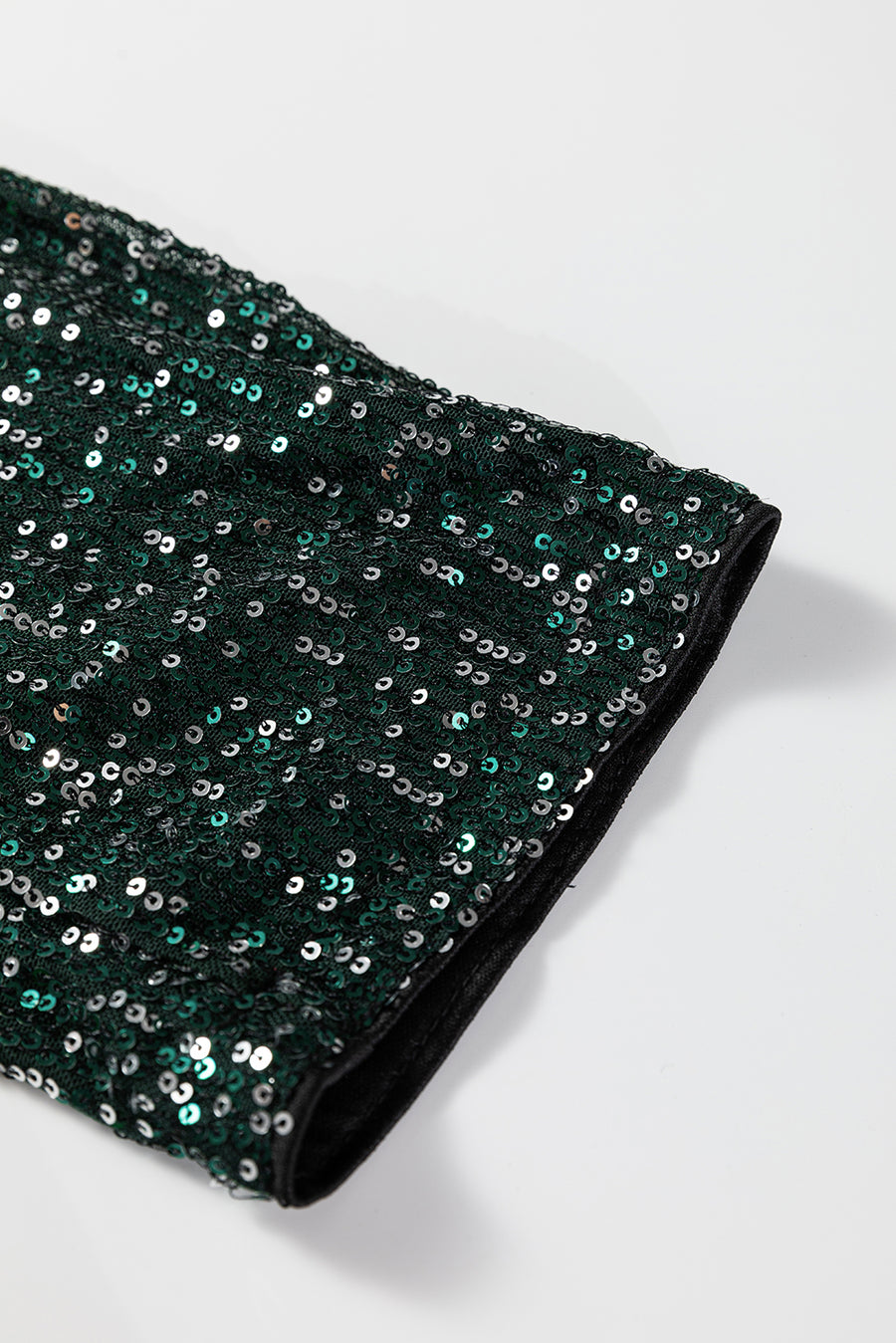 Evergreen Glitter Sequin Open Front Long Sleeve Cardigan