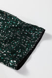 Evergreen Glitter Sequin Open Front Long Sleeve Cardigan