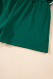 Varsity Striped Drop Shoulder Pullover Sweatshirt & Mini Skort Set- 6 Colors