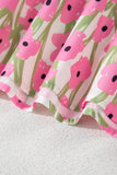 Floral Print Square Neck Ruffled Strap Maxi Dress- 2 Colors