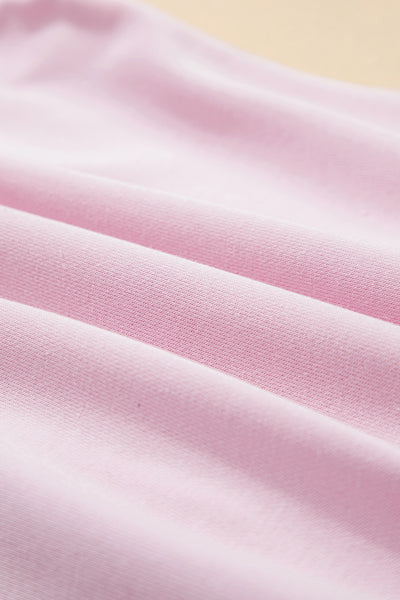 Light Pink Heart Quilt Patchwork Oversized Sweatshirt