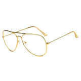 ENID - Trendy Aviator Clear Lens Sunglasses- 5 Colors
