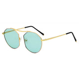 CHOCTAW Round Tinted Geometric Brow-Bar Fashion Sunglasses- 4 Colors