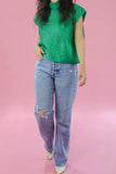 Knit High Neck Cap Sleeve Sweater- 2 Colors