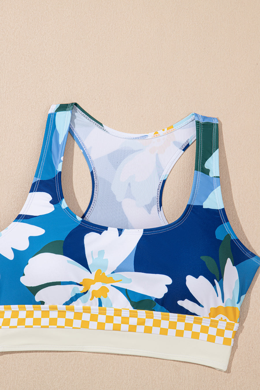 Floral Print Cutout Racerback High-Waist Tankini- 2 Styles