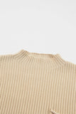 Green Pocket Ribbed Knit Short Sleeve Sweater- 9 Colors