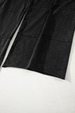 Mineral Wash Exposed Seam Wide Leg Cargo Pants- 3 Colors