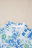 Floral Ruffle Sleeve Frilly Button-Up Blouse- 2 Colors