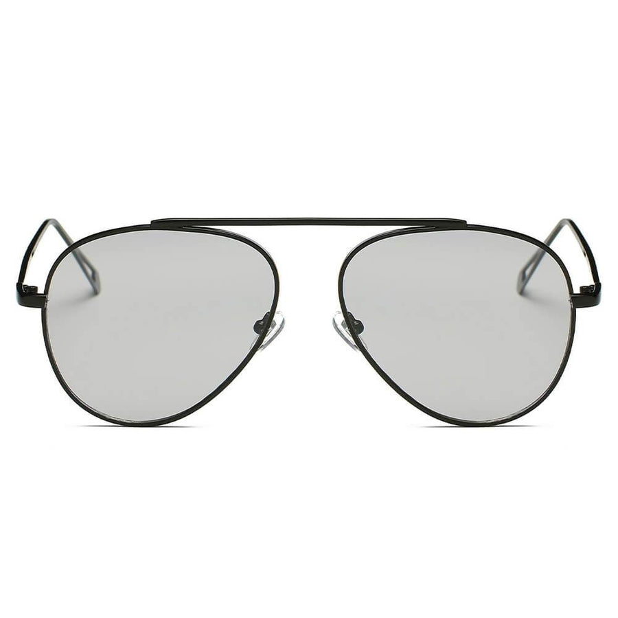 HIDALGO Metal Oversized Tinted Lens Aviator Sunglasses- 8 Colors