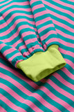 Striped Contrast Trim Oversized Sweatshirt- 4 Colors