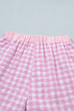 Gingham and Striped Ruffle Trim Lace Tie Shorts- 3 Colors
