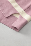 Striped Exposed Seam Patchwork Loose Fit Sweater- 4 Colors