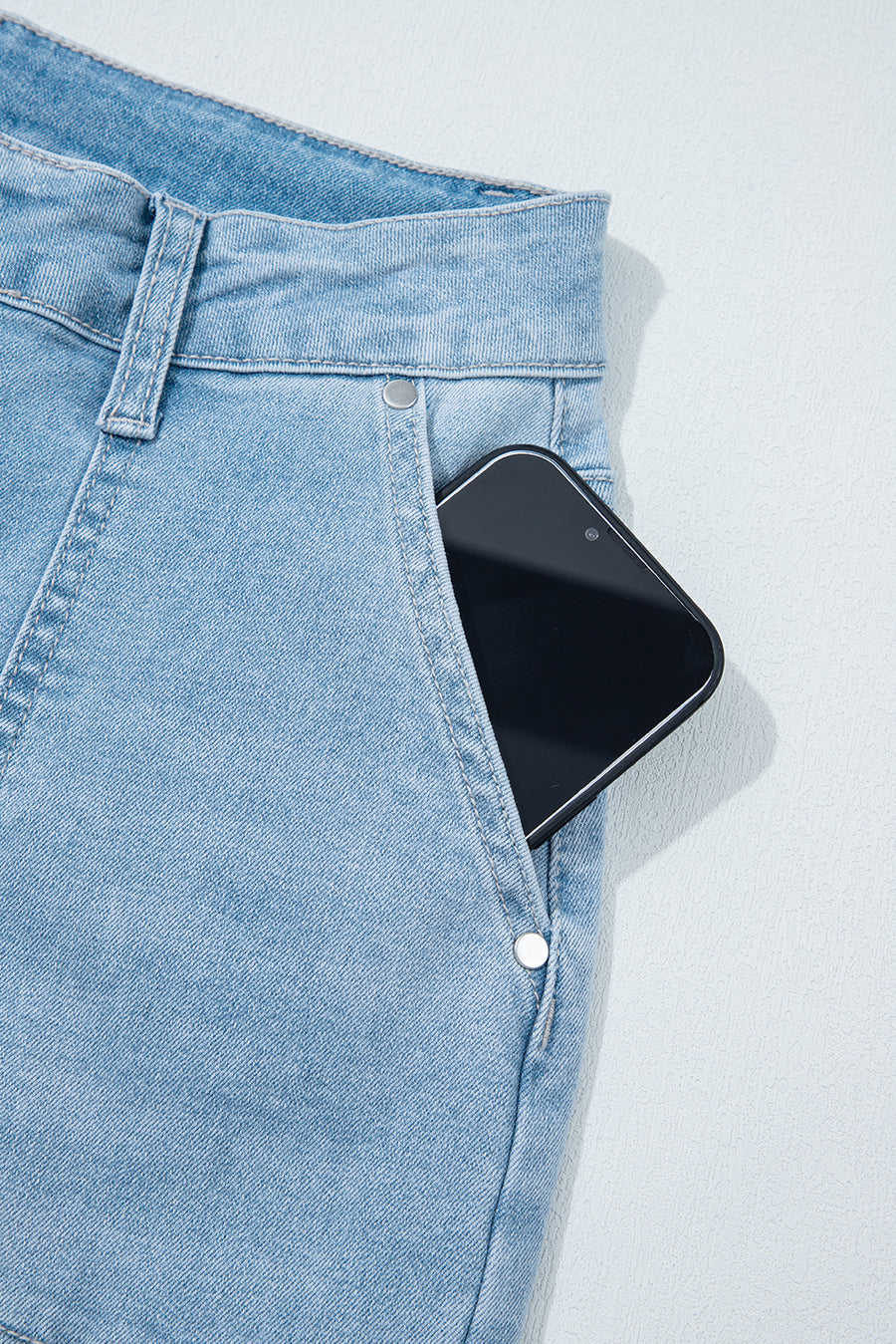 High Rise Relaxed Fit Porkchop Pockets Jeans