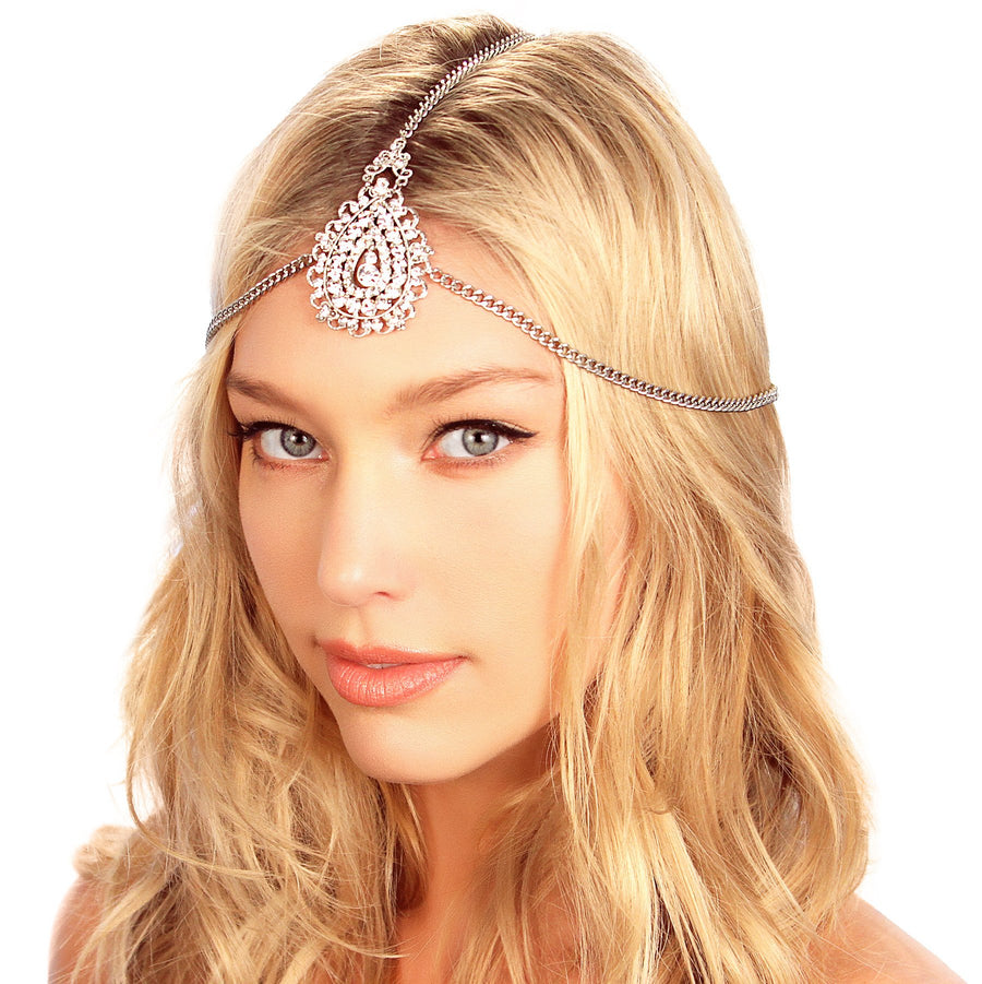Crusted Medallion Chain Headpiece