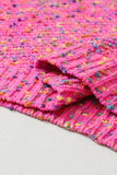 Hot Pink Multicolored Confetti Chunky Knit Sweater