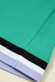 Green Contrast Trim V-Neck Sleeveless Mini Dress