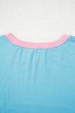 *Pre-Order* Color Block Drop Shoulder T-Shirt and Skort Set- 5 Colors