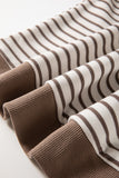 Striped Ruffle Sleeve Crew Neck T-Shirt- 3 Colors