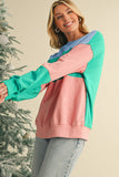 Color Block Drop Shoulder Sweatshirt- 4 Colors