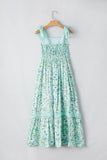 Floral Lace Tied Strap Empire Waist Maxi Dress- 2 Colors